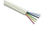 2 Pair Ivory Flat Modular Cable for RJ11 Connectors, 4 Wire