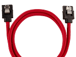 Corsair Premium Sleeved SATA 6Gbps 60cm Cable — Red