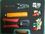 NetiX Basic Network Installation Toolkit Modular Crimping Tool , Cable Wire Stripper Impact Punch Down Tool  Boots Connectors, Carry Case Retail Box, 1 Year Warranty
