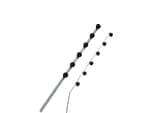 Flat Bar 6 wire Angled Black P/coated Bracket