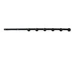 Flat Bar 6 wire Straight Black P/coated Bracket