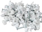 Noble Round Cable Clips 6mm White 100 Pieces per pack