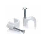 Clips Cable 5mm White Pack of 100