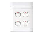 Lesco Flush Cover with 4 Lever 1 Way Switch