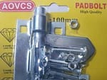 Noble Lockable Pad Bolt latch 100mm Zinc Plated