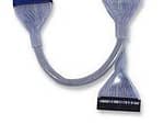 Manhattan 344739 ATA 133 Round UV Cable Rainbow Wire + UV Jacket + Silver Braid