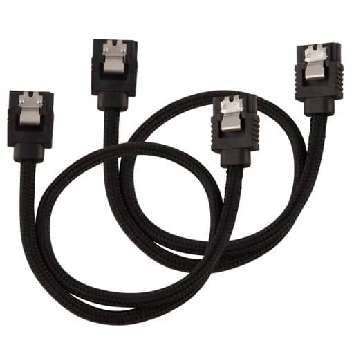 Corsair Premium Sleeved SATA 6Gbps 30cm Black SATA Cable