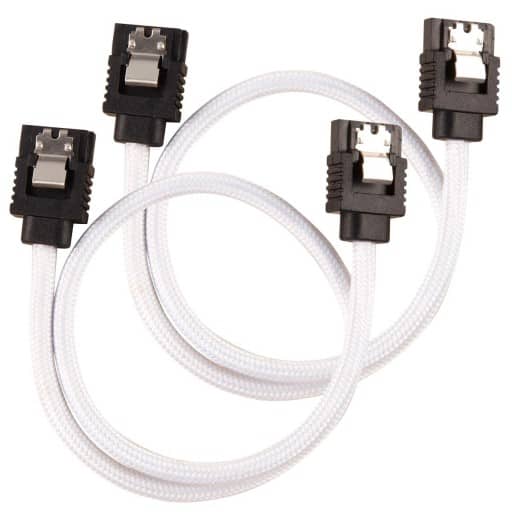 Corsair Premium Sleeved SATA 6Gbps 60cm White SATA Cable