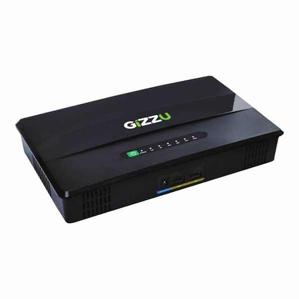 Gizzu 60W 69Wh 21600mAh Mini PoE DC UPS LifePO4 – Black